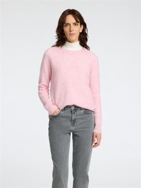 SLFLULU LS KNIT O-NECK NOOS bleached mauve