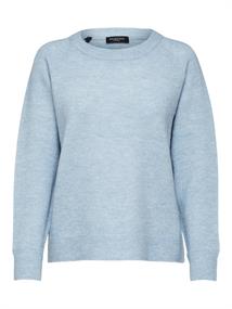 SLFLULU LS KNIT O-NECK NOOS cashmere blue