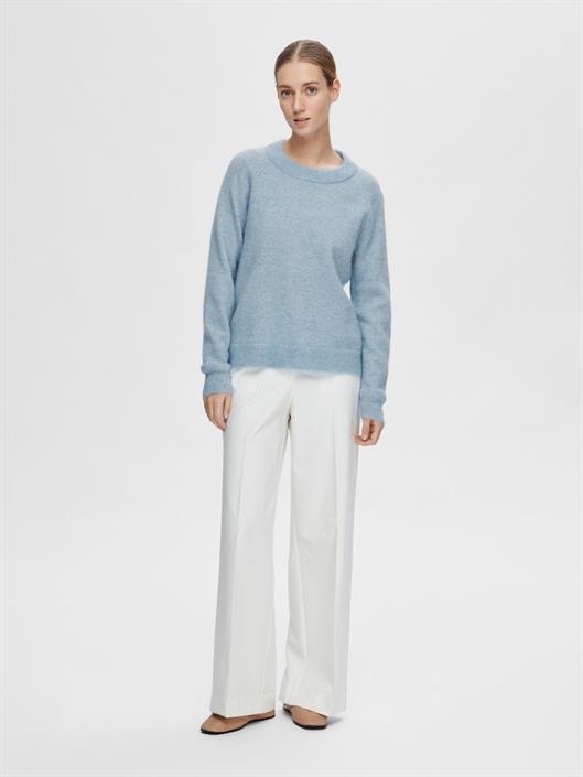 slflulu-ls-knit-o-neck-noos-cashmere-blue