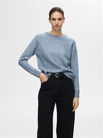 SLFLULU LS KNIT O-NECK NOOS endless sky
