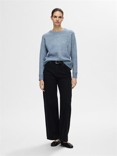SLFLULU LS KNIT O-NECK NOOS endless sky