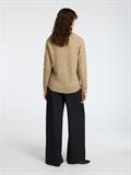 SLFLULU LS KNIT O-NECK NOOS sepia tint