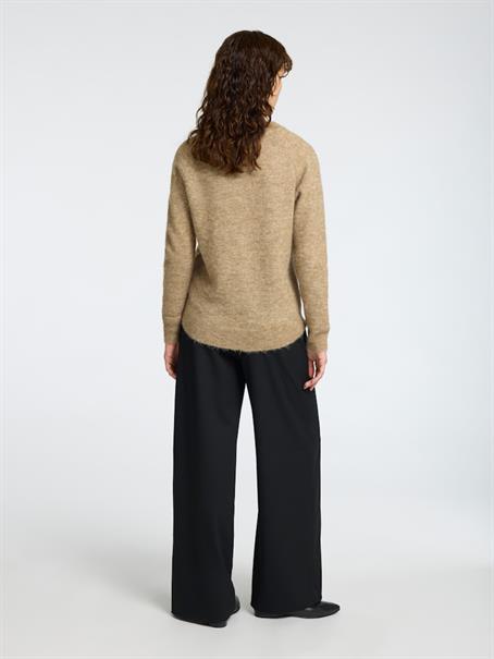 SLFLULU LS KNIT O-NECK NOOS sepia tint
