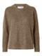 SLFLULU LS KNIT O-NECK NOOS sepia tint