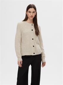 SLFLULU LS KNIT SHORT CARDIGAN B NOOS birch