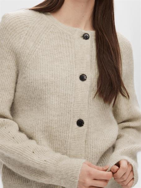SLFLULU LS KNIT SHORT CARDIGAN B NOOS birch