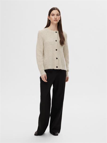 SLFLULU LS KNIT SHORT CARDIGAN B NOOS birch