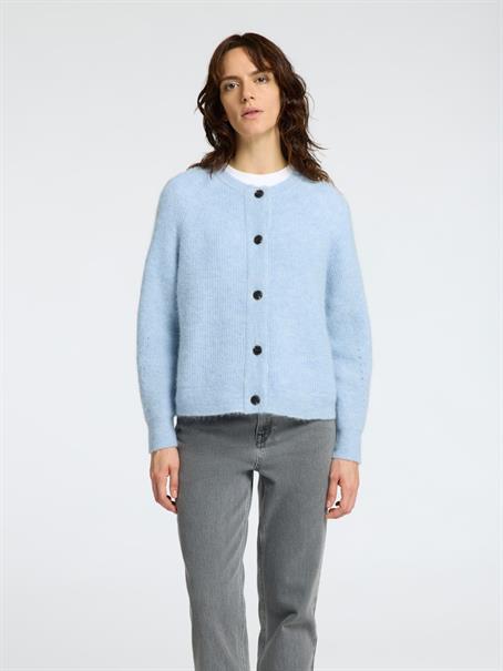 SLFLULU LS KNIT SHORT CARDIGAN B NOOS cashmere blue