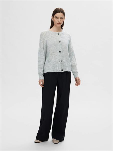 SLFLULU LS KNIT SHORT CARDIGAN B NOOS light grey melange
