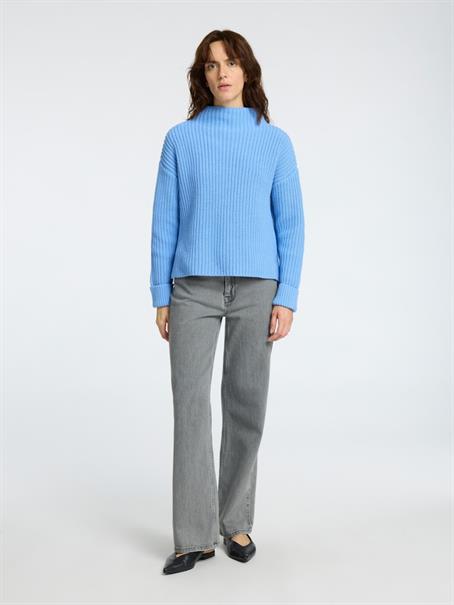 SLFSELMA LS KNIT PULLOVER NOOS cornflower blue