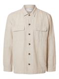 SLH-LEROY LINEN BLEND OVERSHIRT LS NOOS pure cashmere