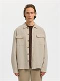 SLH-LEROY LINEN BLEND OVERSHIRT LS NOOS pure cashmere