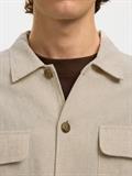 SLH-LEROY LINEN BLEND OVERSHIRT LS NOOS pure cashmere