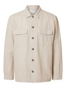 SLH-LEROY LINEN BLEND OVERSHIRT LS NOOS pure cashmere