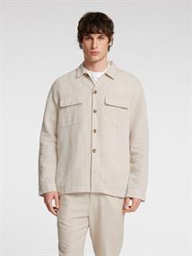 SLH-LEROY LINEN BLEND OVERSHIRT LS NOOS pure cashmere