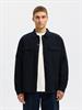 SLH-LEROY LINEN BLEND OVERSHIRT LS NOOS sky captain