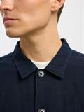 SLH-LEROY LINEN BLEND OVERSHIRT LS NOOS sky captain