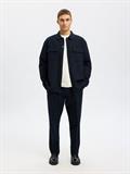 SLH-LEROY LINEN BLEND OVERSHIRT LS NOOS sky captain