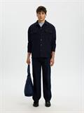 SLH-LEROY LINEN BLEND OVERSHIRT LS NOOS sky captain