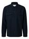 SLH-LEROY LINEN BLEND OVERSHIRT LS NOOS sky captain