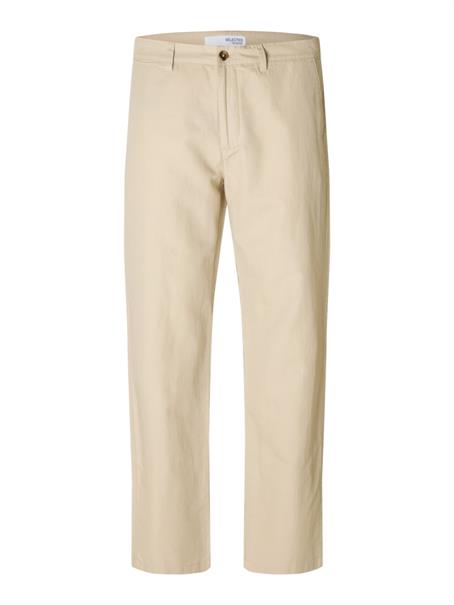 SLH196-STRAIGHT MILES LINEN BLEND PANT oatmeal
