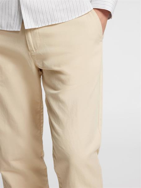 SLH196-STRAIGHT MILES LINEN BLEND PANT oatmeal