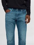 SLH196-STRAIGHTSCOTT 31601 M.BLUE NOOS medium blue denim