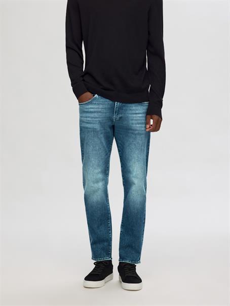 SLH196-STRAIGHTSCOTT 31601 M.BLUE NOOS medium blue denim