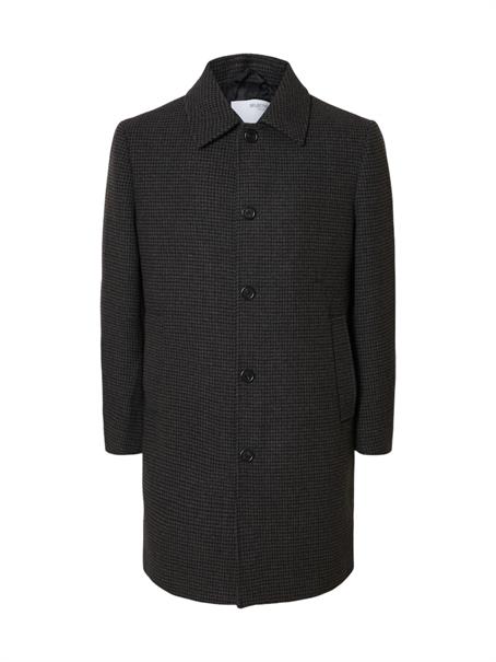 SLHARCHIVE WOOL BLEND CAR COAT dark grey