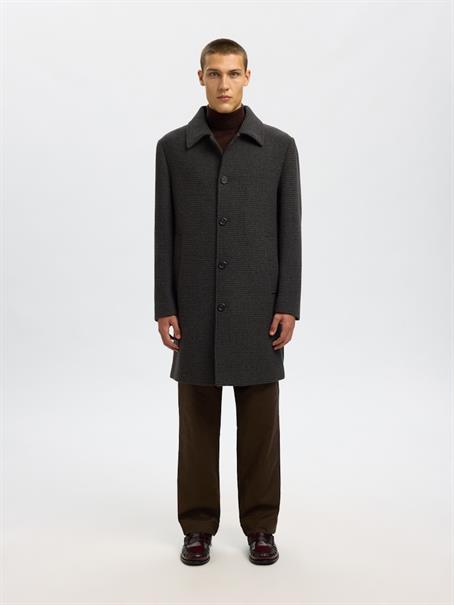 SLHARCHIVE WOOL BLEND CAR COAT dark grey