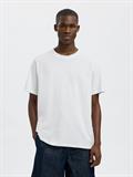 SLHASPEN SLUB SS O-NECK TEE NOOS bright white