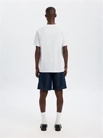 SLHASPEN SLUB SS O-NECK TEE NOOS bright white