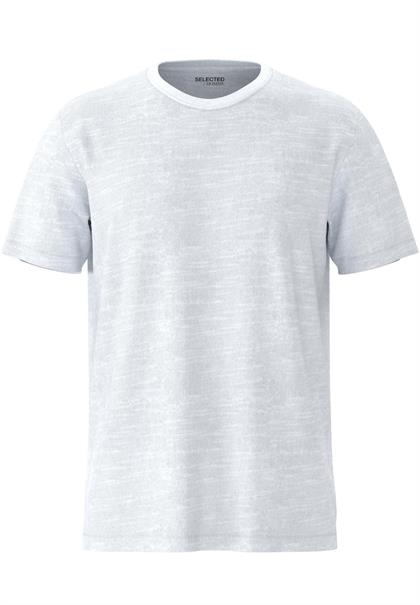 SLHASPEN SLUB SS O-NECK TEE NOOS bright white