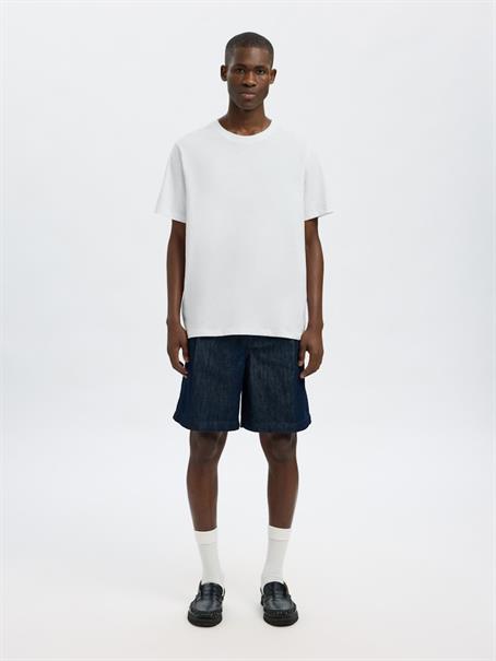 SLHASPEN SLUB SS O-NECK TEE NOOS bright white