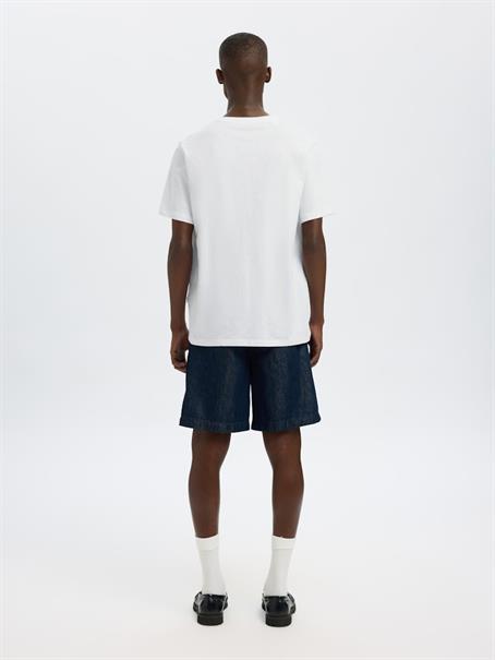 SLHASPEN SLUB SS O-NECK TEE NOOS bright white