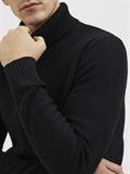 SLHAXEL LS KNIT ROLL NECK NOOS black
