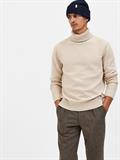 SLHAXEL LS KNIT ROLL NECK NOOS oatmeal1