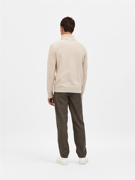 SLHAXEL LS KNIT ROLL NECK NOOS oatmeal1