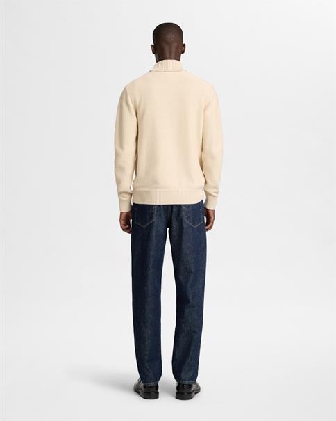 SLHAXEL LS KNIT ROLL NECK NOOS oatmeal1