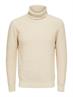 SLHAXEL LS KNIT ROLL NECK NOOS oatmeal1