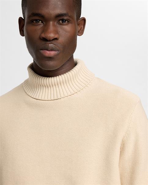 SLHAXEL LS KNIT ROLL NECK W oatmeal1