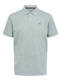 SLHAZE SS POLO W NOOS medium grey melange