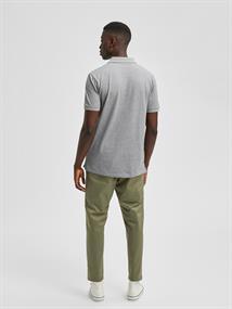 SLHAZE SS POLO W NOOS medium grey melange