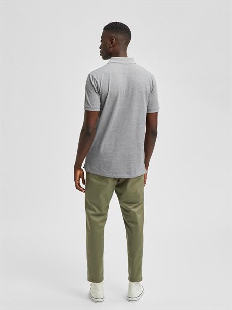 SLHAZE SS POLO W NOOS medium grey melange