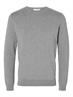 SLHBERG CREW NECK NOOS medium grey melange