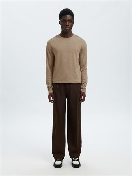 SLHBERG CREW NECK NOOS savannah tan
