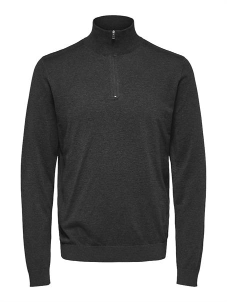 SLHBERG LS HALF ZIP NOOS antracit