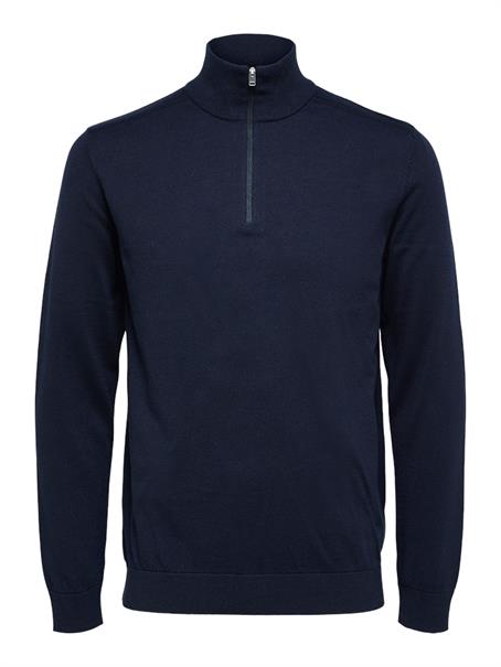 SLHBERG LS HALF ZIP NOOS navy blazer