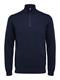 SLHBERG LS HALF ZIP NOOS navy blazer