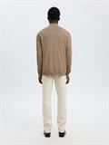 SLHBERG LS HALF ZIP NOOS savannah tan